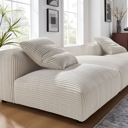 Modway EEI-7028 Solace 3-Piece Modular Corduroy Upholstered Sectional Sofa - Plaza Home Decor