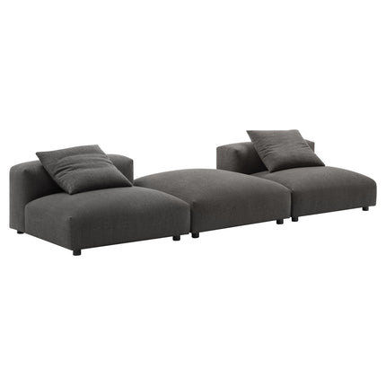 Modway EEI-7029 Solace 3-Piece Modular Upholstered Fabric Sectional Sofa - Plaza Home Decor