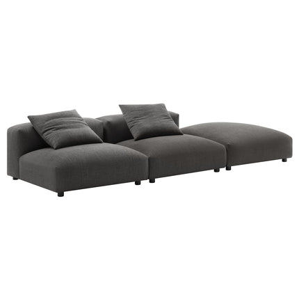 Modway EEI-7029 Solace 3-Piece Modular Upholstered Fabric Sectional Sofa - Plaza Home Decor