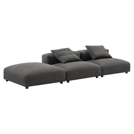 Modway EEI-7029 Solace 3-Piece Modular Upholstered Fabric Sectional Sofa - Plaza Home Decor