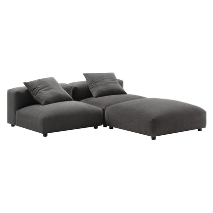 Modway EEI-7029 Solace 3-Piece Modular Upholstered Fabric Sectional Sofa - Plaza Home Decor