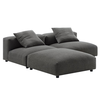 Modway EEI-7029 Solace 3-Piece Modular Upholstered Fabric Sectional Sofa - Plaza Home Decor