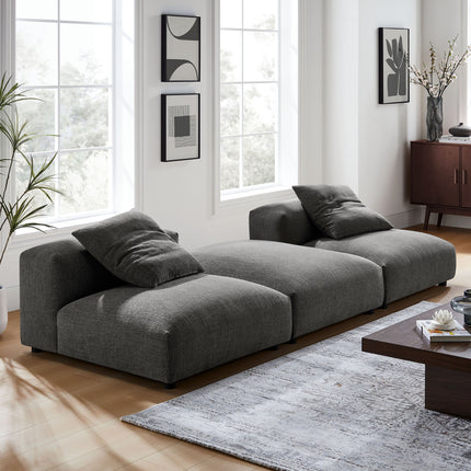 Modway EEI-7029 Solace 3-Piece Modular Upholstered Fabric Sectional Sofa - Plaza Home Decor