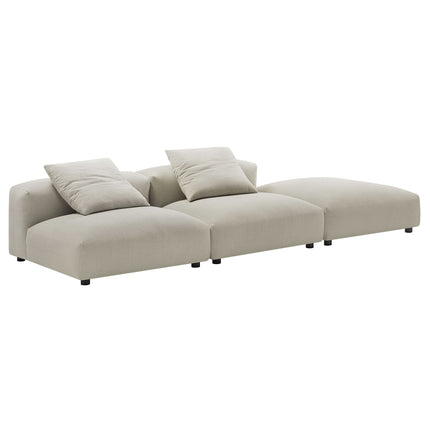 Modway EEI-7029 Solace 3-Piece Modular Upholstered Fabric Sectional Sofa - Plaza Home Decor