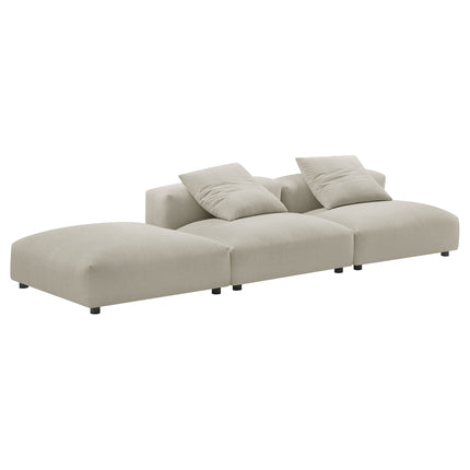 Modway EEI-7029 Solace 3-Piece Modular Upholstered Fabric Sectional Sofa - Plaza Home Decor