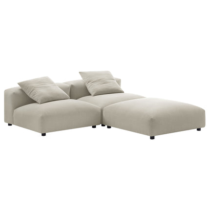 Modway EEI-7029 Solace 3-Piece Modular Upholstered Fabric Sectional Sofa - Plaza Home Decor