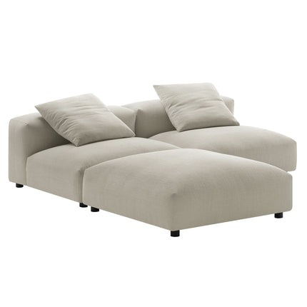 Modway EEI-7029 Solace 3-Piece Modular Upholstered Fabric Sectional Sofa - Plaza Home Decor