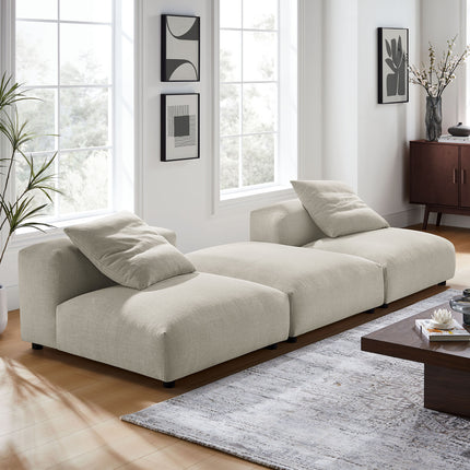 Modway EEI-7029 Solace 3-Piece Modular Upholstered Fabric Sectional Sofa - Plaza Home Decor
