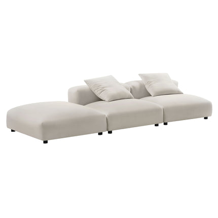 Modway EEI-7029 Solace 3-Piece Modular Upholstered Fabric Sectional Sofa - Plaza Home Decor