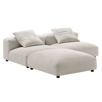 Modway EEI-7029 Solace 3-Piece Modular Upholstered Fabric Sectional Sofa - Plaza Home Decor