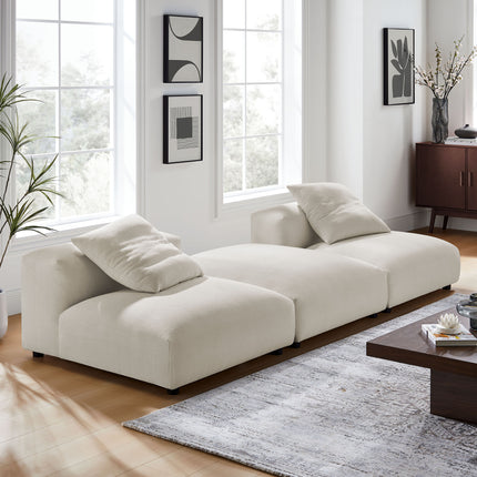 Modway EEI-7029 Solace 3-Piece Modular Upholstered Fabric Sectional Sofa - Plaza Home Decor