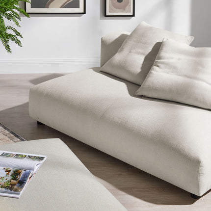 Modway EEI-7031 Solace Modular Upholstered Fabric Armless Loveseat and Ottoman Set - Plaza Home Decor
