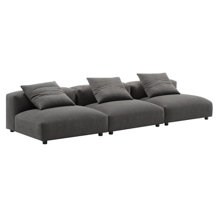 Modway EEI-7035 Solace 3-Piece Modular Upholstered Fabric Sofa - Plaza Home Decor