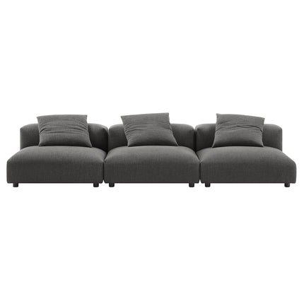 Modway EEI-7035 Solace 3-Piece Modular Upholstered Fabric Sofa - Plaza Home Decor