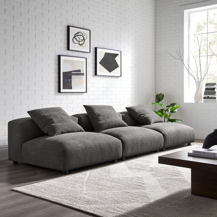 Modway EEI-7035 Solace 3-Piece Modular Upholstered Fabric Sofa - Plaza Home Decor