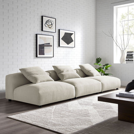 Modway EEI-7035 Solace 3-Piece Modular Upholstered Fabric Sofa - Plaza Home Decor