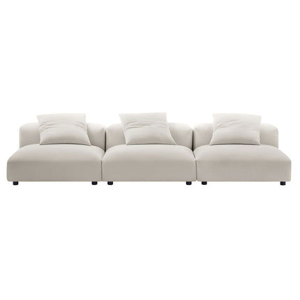 Modway EEI-7035 Solace 3-Piece Modular Upholstered Fabric Sofa - Plaza Home Decor