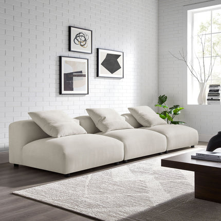 Modway EEI-7035 Solace 3-Piece Modular Upholstered Fabric Sofa - Plaza Home Decor