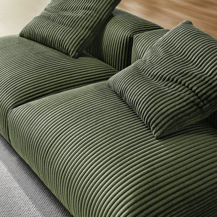 Modway EEI-7036 Solace 2-Piece Modular Corduroy Upholstered Sofa - Plaza Home Decor