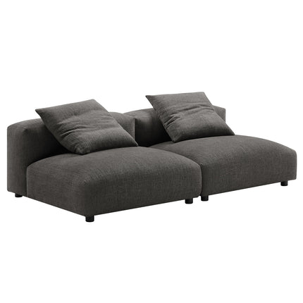 Modway EEI-7037 Solace 2-Piece Modular Upholstered Fabric Sofa - Plaza Home Decor