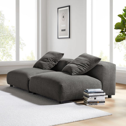 Modway EEI-7037 Solace 2-Piece Modular Upholstered Fabric Sofa - Plaza Home Decor