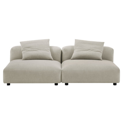 Modway EEI-7037 Solace 2-Piece Modular Upholstered Fabric Sofa - Plaza Home Decor