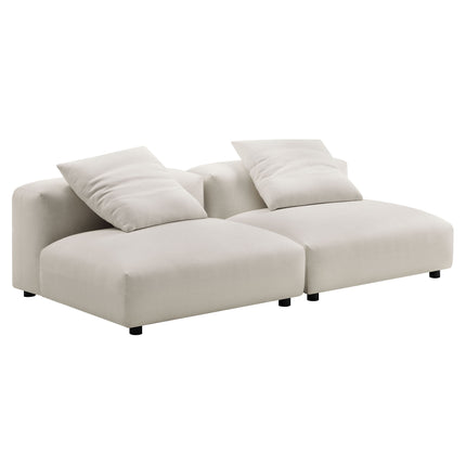 Modway EEI-7037 Solace 2-Piece Modular Upholstered Fabric Sofa - Plaza Home Decor