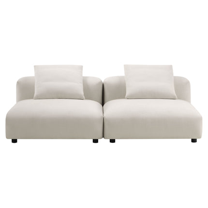 Modway EEI-7037 Solace 2-Piece Modular Upholstered Fabric Sofa - Plaza Home Decor