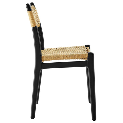 Modway EEI-7044 Wynn Rope and Wood Dining Side Chairs Set of 2 Modway