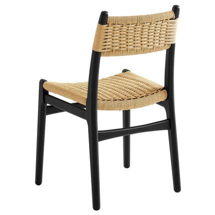 Modway EEI-7044 Wynn Rope and Wood Dining Side Chairs Set of 2 Modway