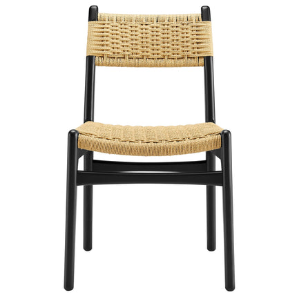 Modway EEI-7044 Wynn Rope and Wood Dining Side Chairs Set of 2 Modway