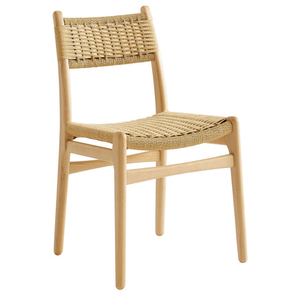 Modway EEI-7044 Wynn Rope and Wood Dining Side Chairs Set of 2 Modway