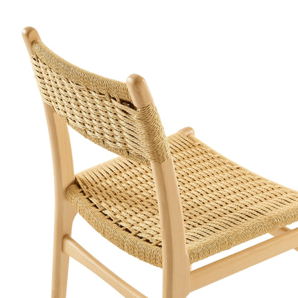 Modway EEI-7044 Wynn Rope and Wood Dining Side Chairs Set of 2 Modway