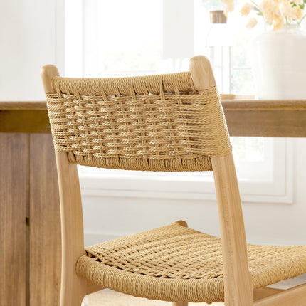 Modway EEI-7044 Wynn Rope and Wood Dining Side Chairs Set of 2 Modway