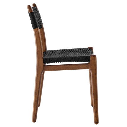 Modway EEI-7044 Wynn Rope and Wood Dining Side Chairs Set of 2 Modway
