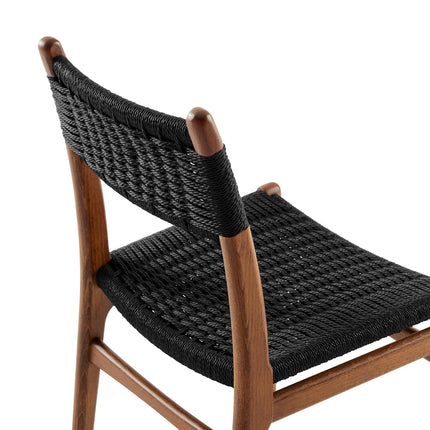 Modway EEI-7044 Wynn Rope and Wood Dining Side Chairs Set of 2 Modway