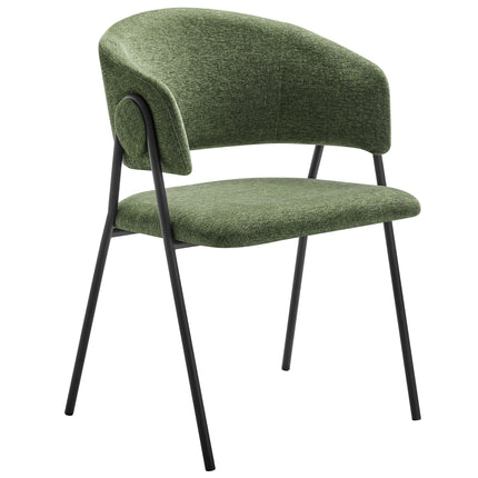 Modway EEI-7045 Nella Upholstered Heathered Chenille Dining Chairs Set of 2 Modway