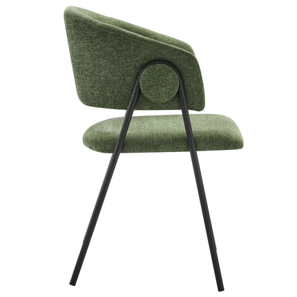 Modway EEI-7045 Nella Upholstered Heathered Chenille Dining Chairs Set of 2 Modway