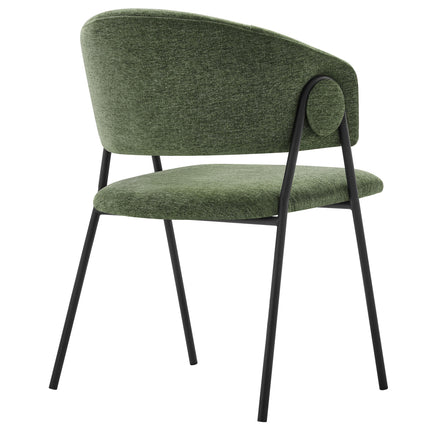Modway EEI-7045 Nella Upholstered Heathered Chenille Dining Chairs Set of 2 Modway