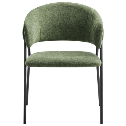 Modway EEI-7045 Nella Upholstered Heathered Chenille Dining Chairs Set of 2 Modway