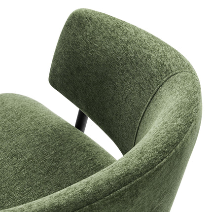 Modway EEI-7045 Nella Upholstered Heathered Chenille Dining Chairs Set of 2 Modway