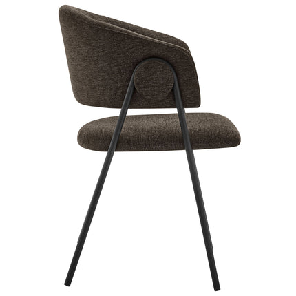 Modway EEI-7045 Nella Upholstered Heathered Chenille Dining Chairs Set of 2 Modway