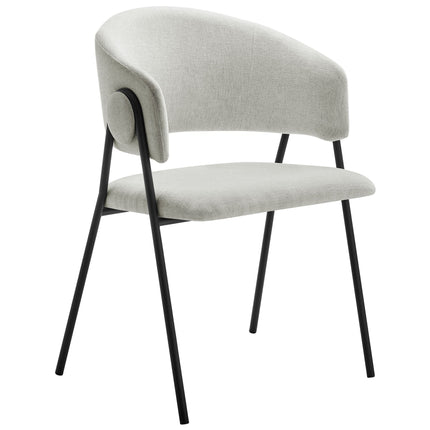 Modway EEI-7045 Nella Upholstered Heathered Chenille Dining Chairs Set of 2 Modway