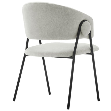 Modway EEI-7045 Nella Upholstered Heathered Chenille Dining Chairs Set of 2 Modway