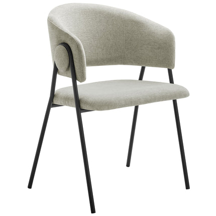 Modway EEI-7045 Nella Upholstered Heathered Chenille Dining Chairs Set of 2 Modway