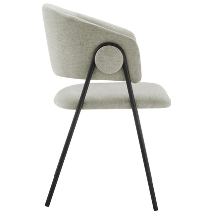 Modway EEI-7045 Nella Upholstered Heathered Chenille Dining Chairs Set of 2 Modway