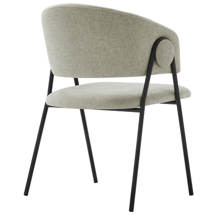 Modway EEI-7045 Nella Upholstered Heathered Chenille Dining Chairs Set of 2 Modway