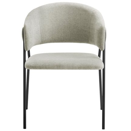 Modway EEI-7045 Nella Upholstered Heathered Chenille Dining Chairs Set of 2 Modway
