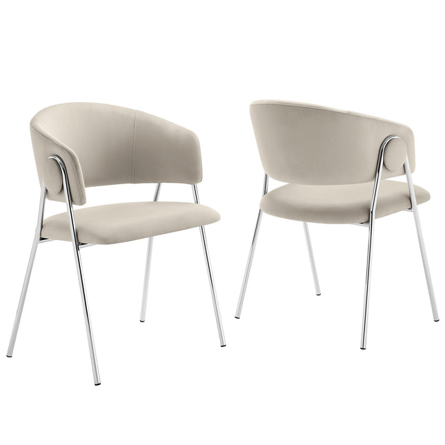 Modway EEI-7046 Nella Upholstered Performance Velvet Dining Chair Set of 2 Modway