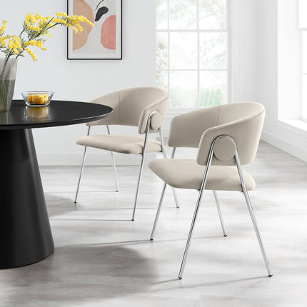 Modway EEI-7046 Nella Upholstered Performance Velvet Dining Chair Set of 2 Modway